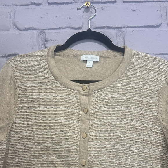 NWOT Charter Club Cream Button-Up Cardigan size XL - Picture 3 of 10